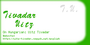 tivadar uitz business card